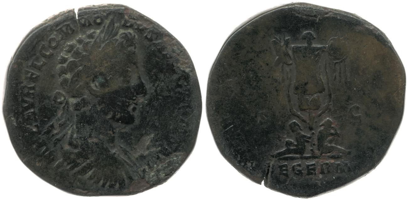 аверс RIC III Marcus Aurelius 1568