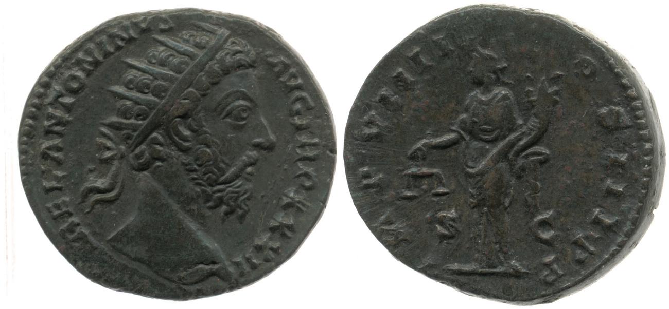 RIC III Marcus Aurelius 1232, аверс, bm