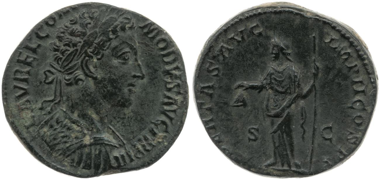 RIC III Marcus Aurelius 1590, аверс, bm