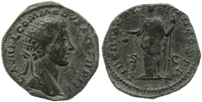 RIC III Marcus Aurelius 1591, реверс, bm