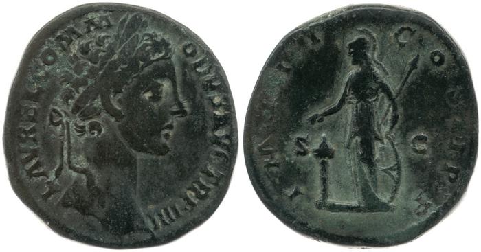 реверс RIC III Marcus Aurelius 1599
