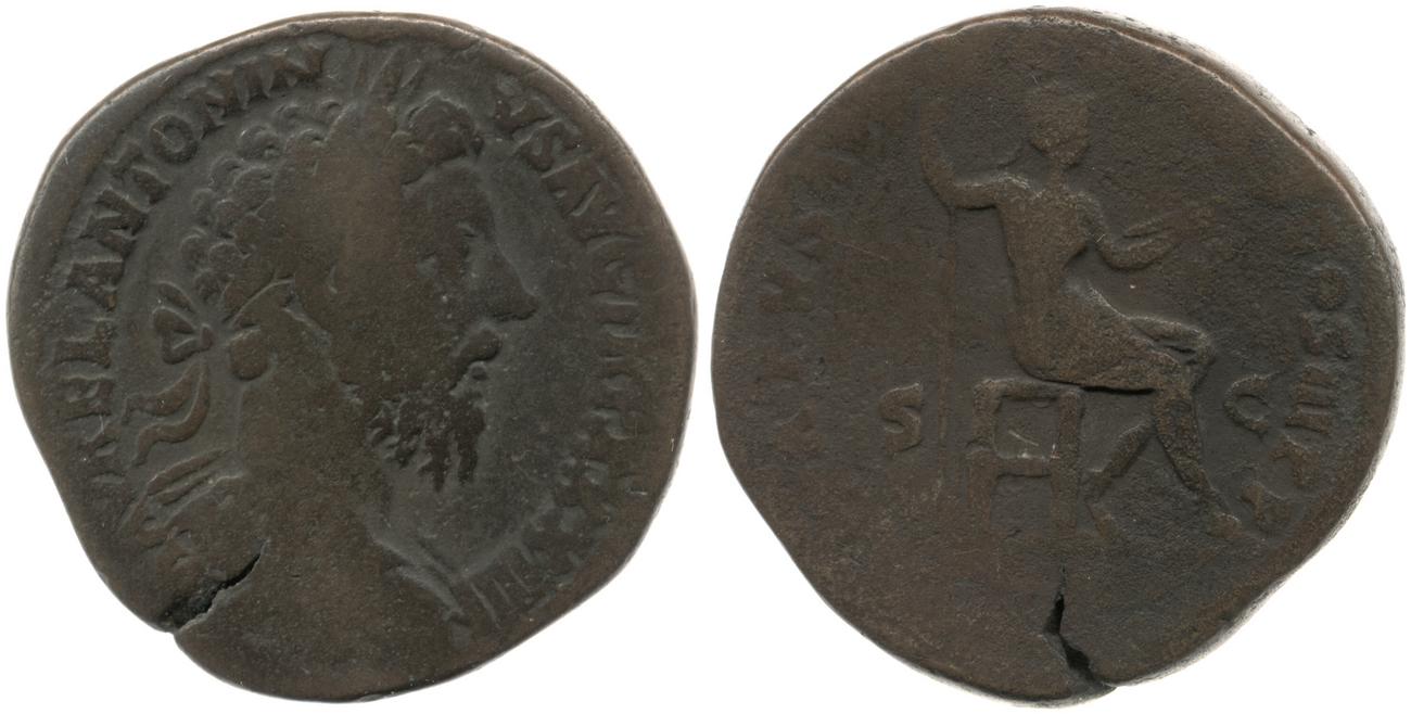 аверс RIC III Marcus Aurelius 1250