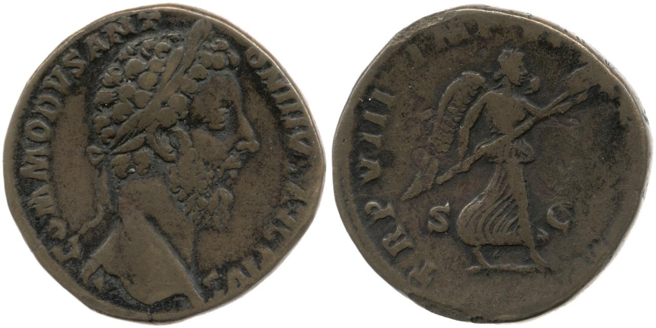 RIC III Commodus 374, аверс, Британский музей