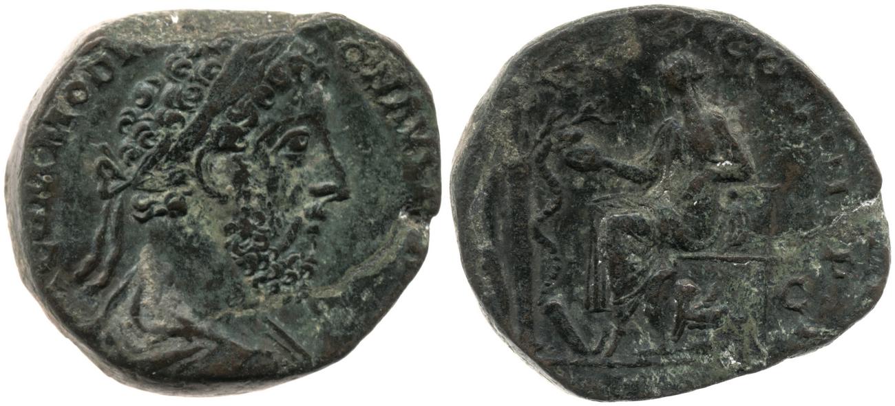 RIC III Commodus 450, аверс, Британский музей