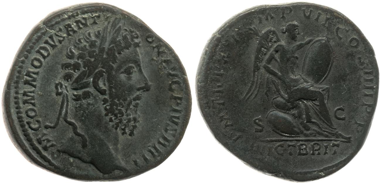 RIC III Commodus 452, аверс, Британский музей