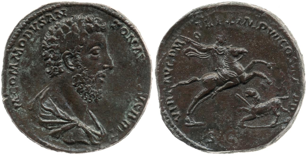 RIC III Commodus 453B, аверс, Британский музей