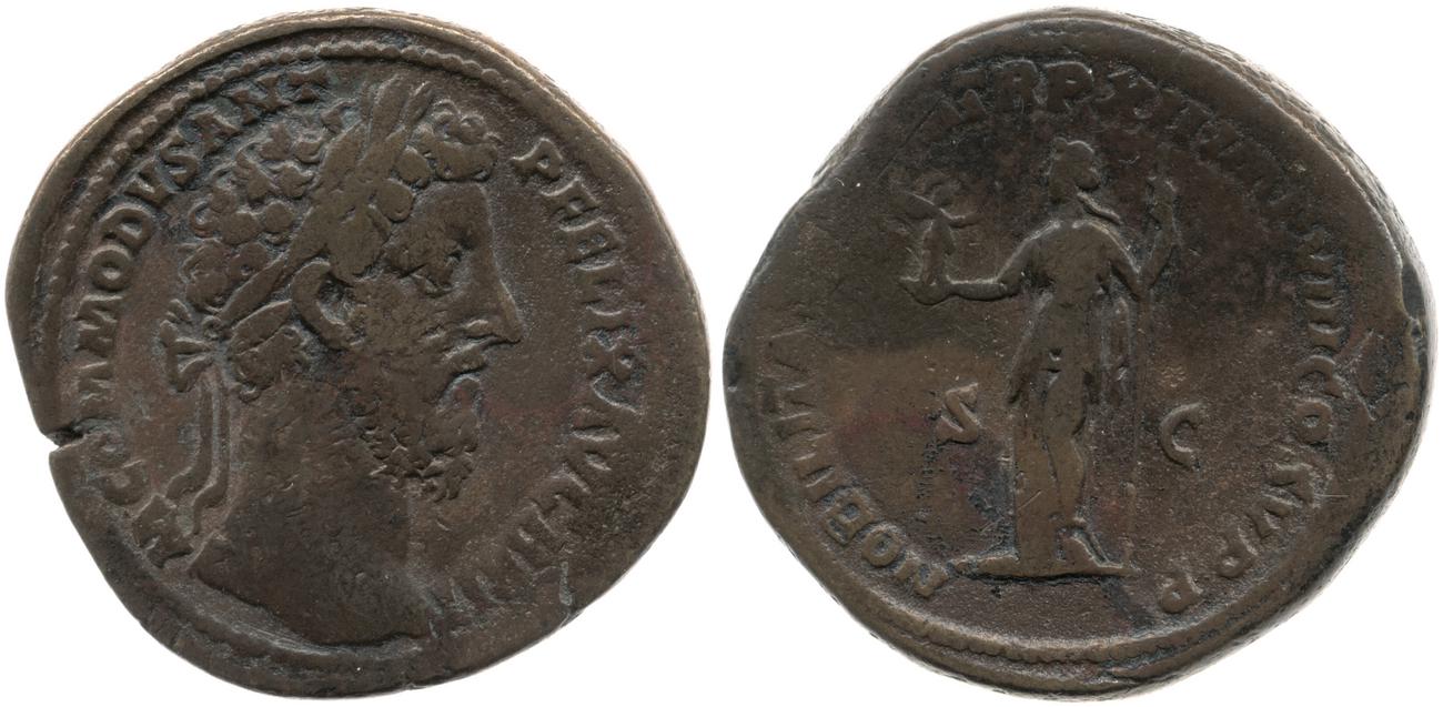 RIC III Commodus 501, аверс, bm