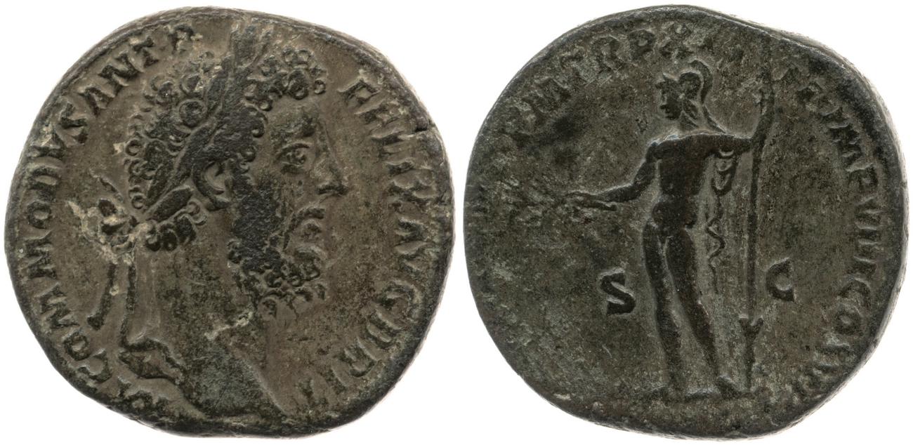 RIC III Commodus 527, аверс, bm