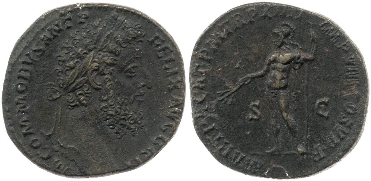 RIC III Commodus 527, аверс, bm