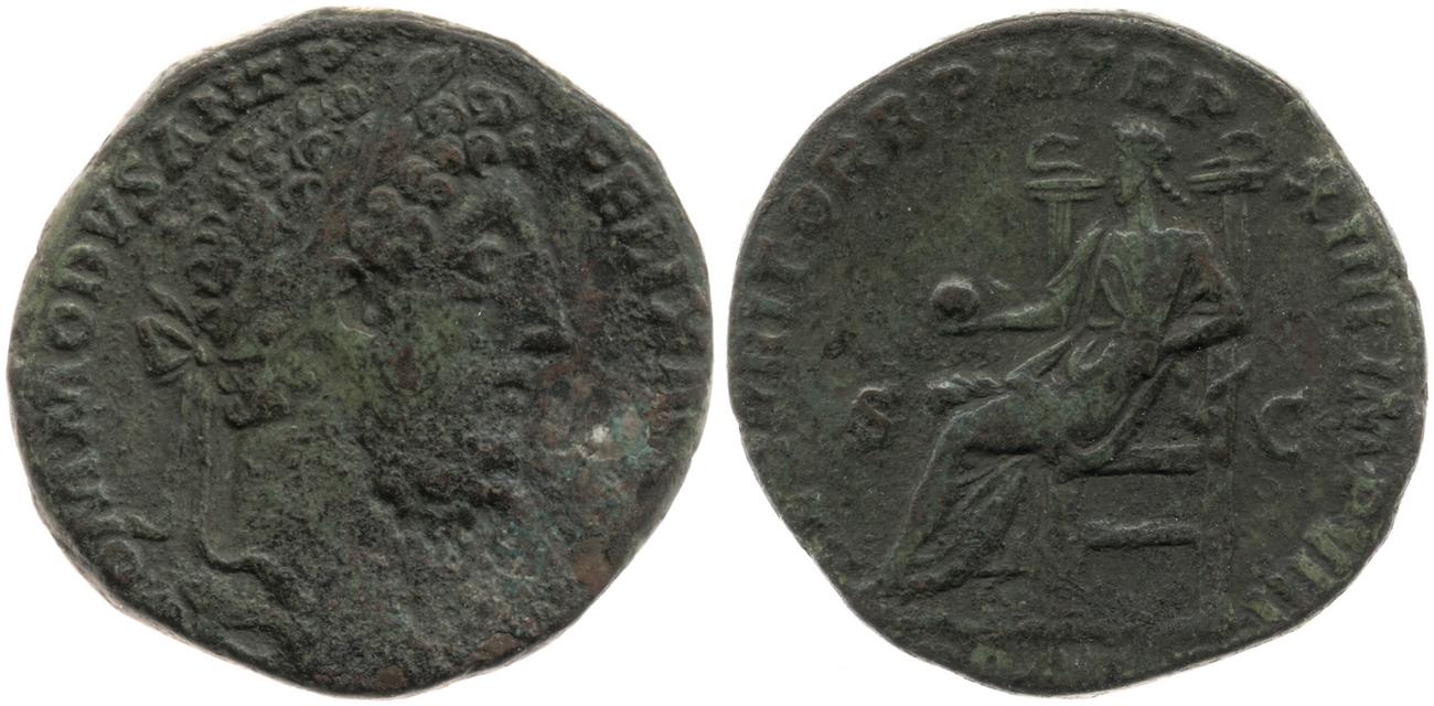 RIC III Commodus 529, аверс, bm