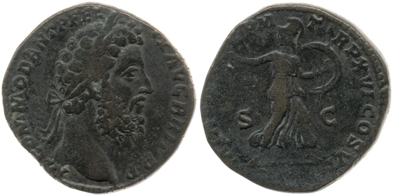 RIC III Commodus 582, аверс, bm