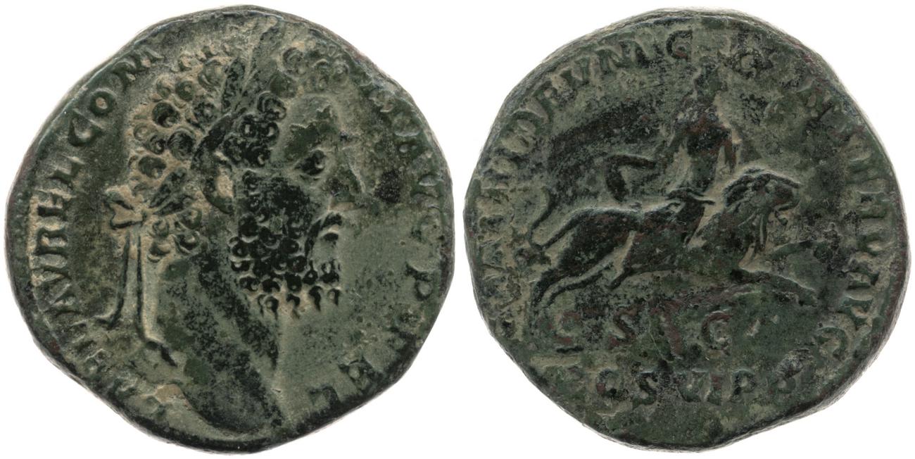 RIC III Commodus 599, аверс, bm