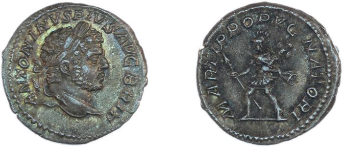 RIC IV Caracalla 223, реверс, Британский музей
