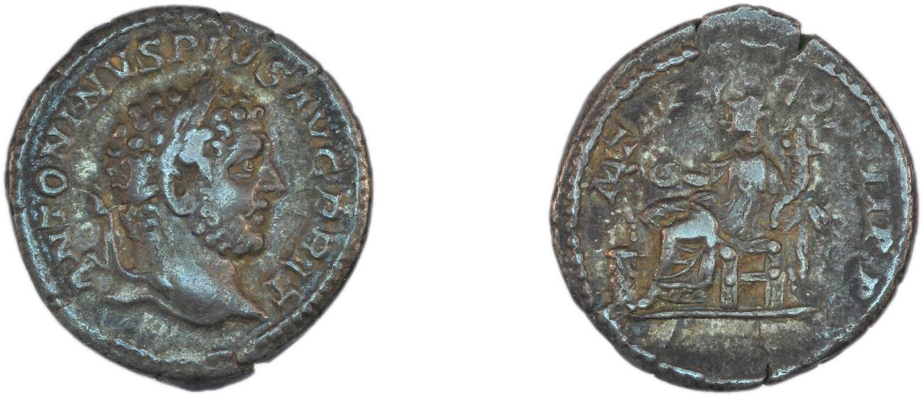 RIC IV Caracalla 196, аверс, Британский музей