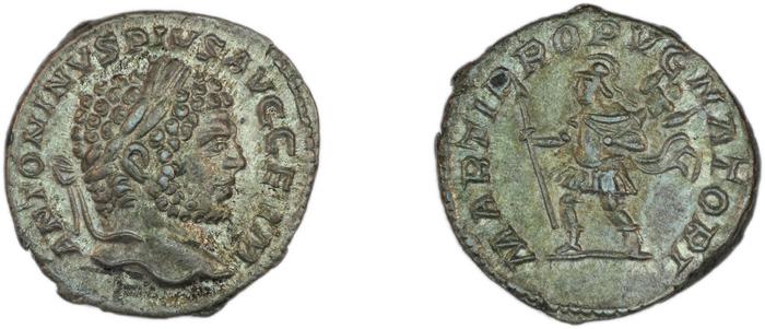 RIC IV Caracalla 307, реверс, Британский музей