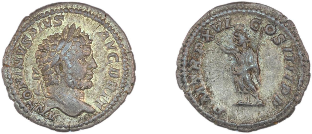 RIC IV Caracalla 208a, аверс, Британский музей