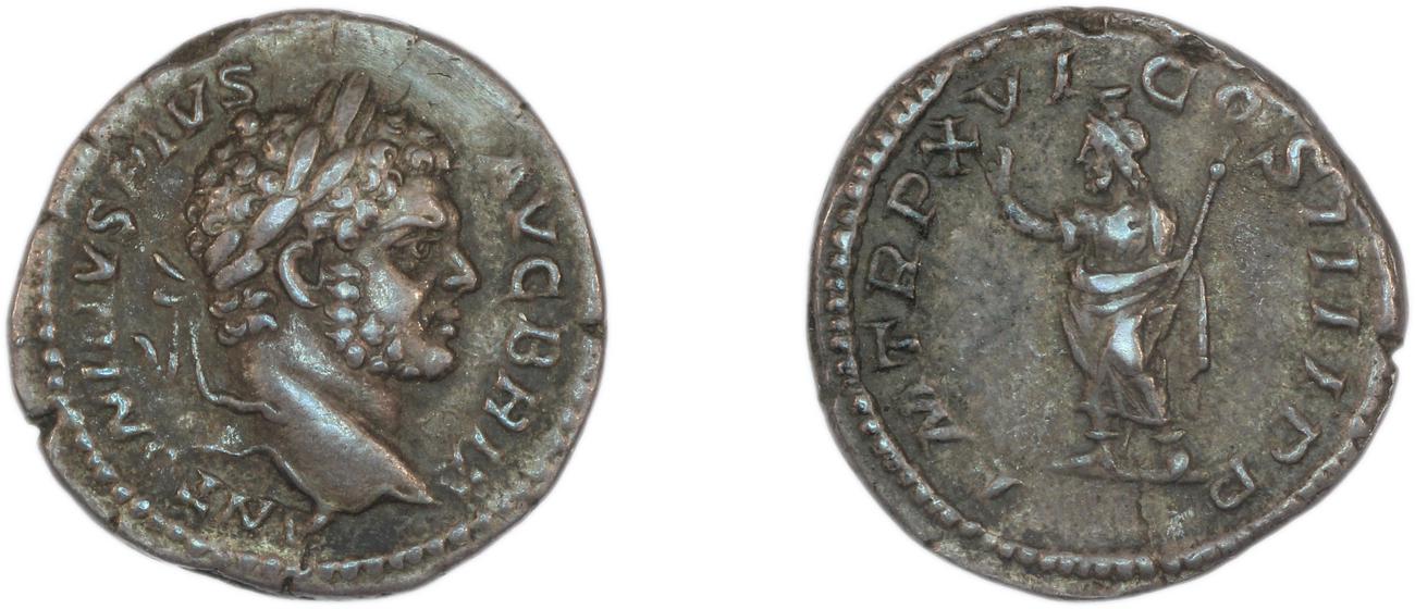 RIC IV Caracalla 208a, аверс, Британский музей
