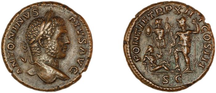 RIC IV Caracalla 458a, реверс, Британский музей