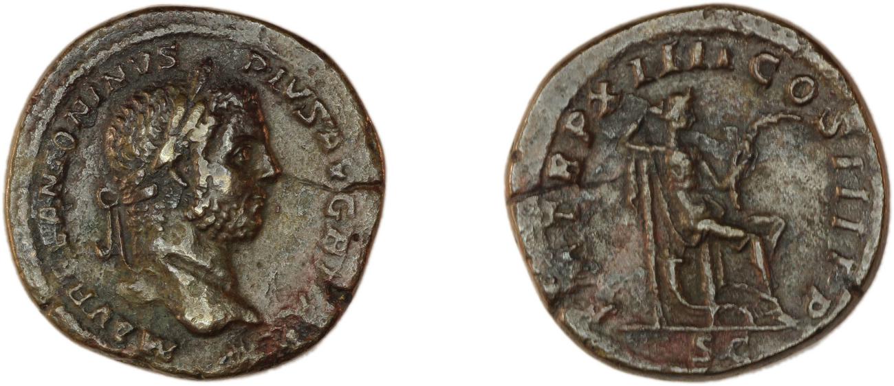 RIC IV Caracalla 480A, аверс, Британский музей