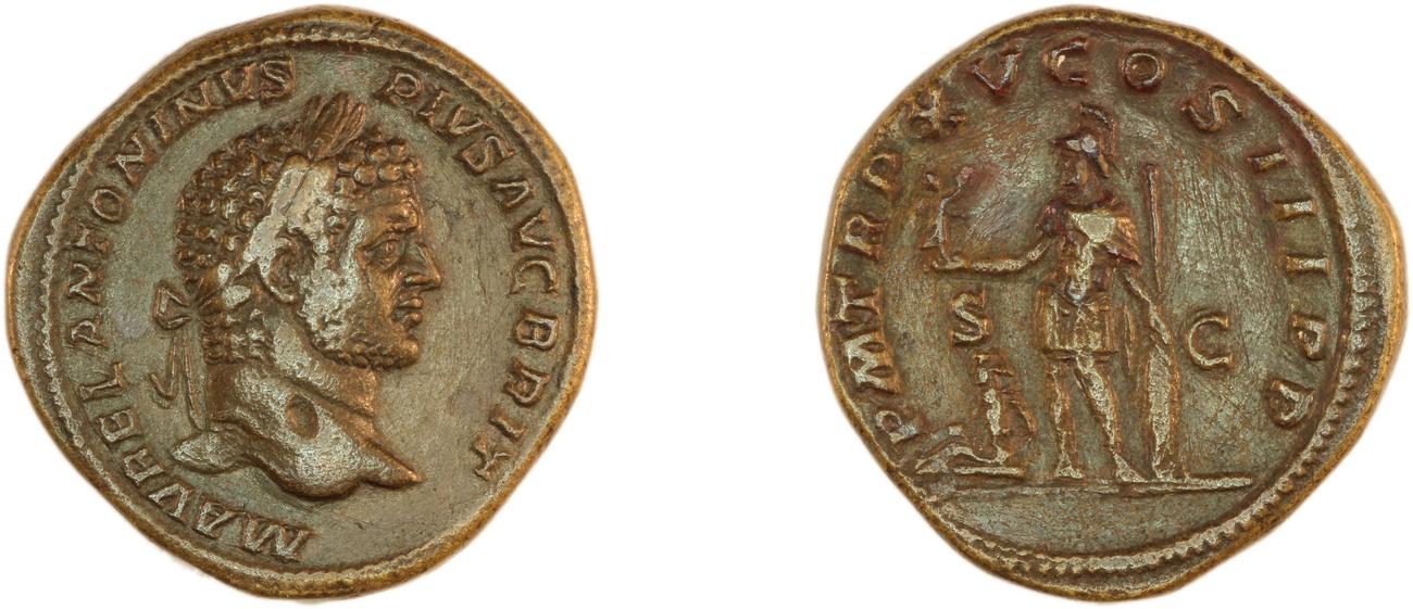 RIC IV Caracalla 490A, аверс, Британский музей