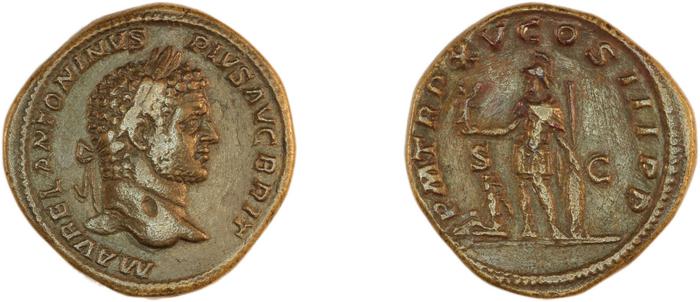 RIC IV Caracalla 490A, реверс, Британский музей