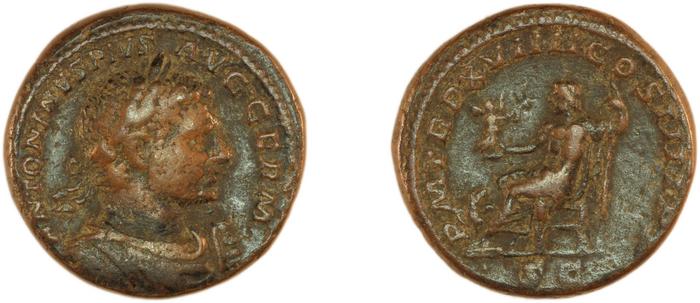 RIC IV Caracalla 559C, реверс, Британский музей