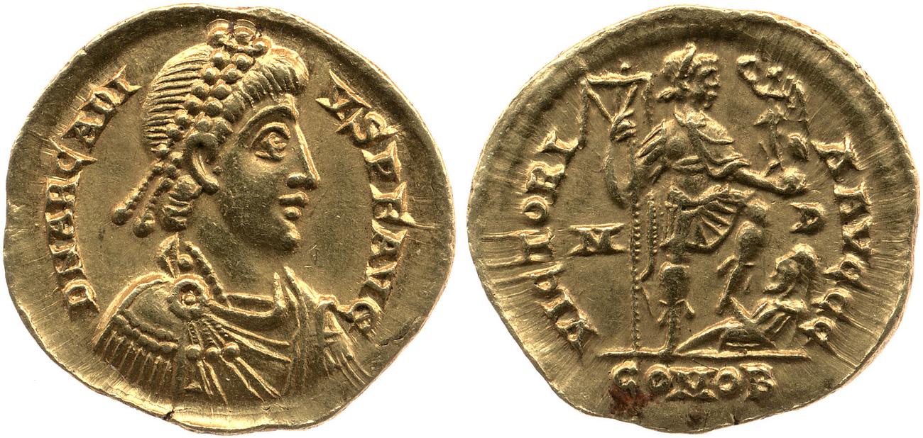 RIC X Honorius 1205, аверс, bm