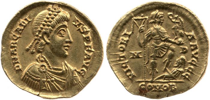 RIC X Honorius 1205, реверс, bm