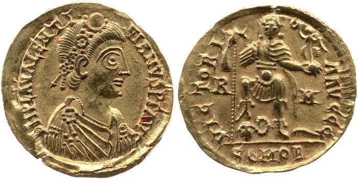 RIC X Valentinian III 2005, реверс, bm