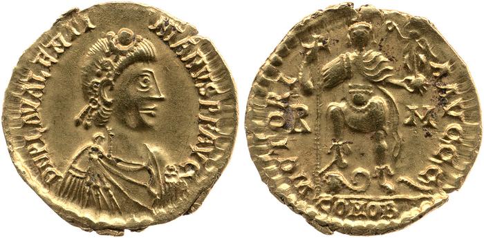 RIC X Valentinian III 2005, реверс, bm