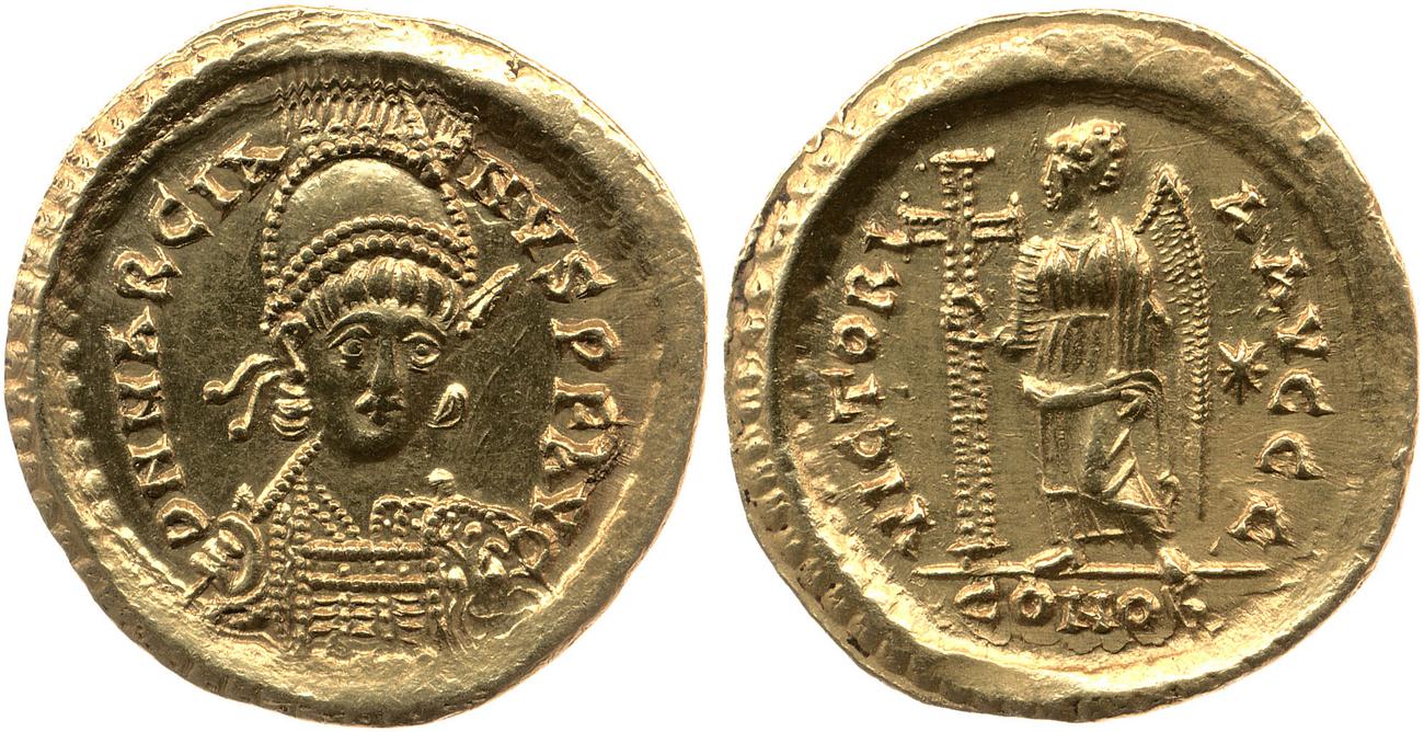 RIC X Marcian 509, аверс, bm