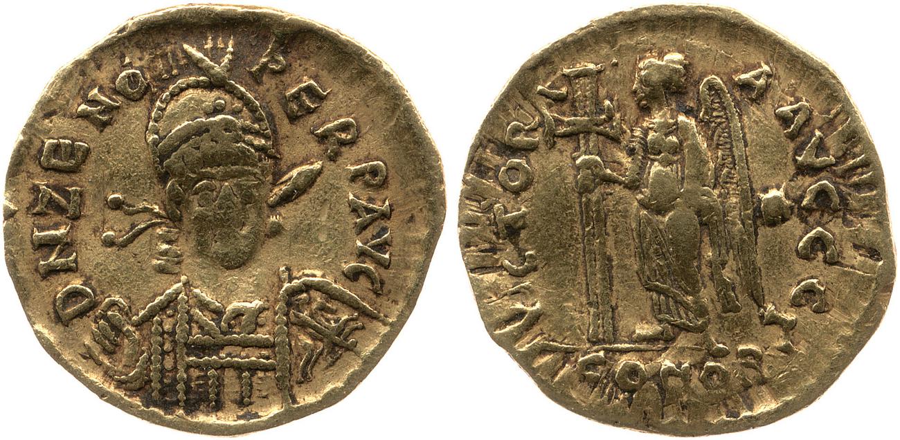 obverse RIC X Zeno (East) 910