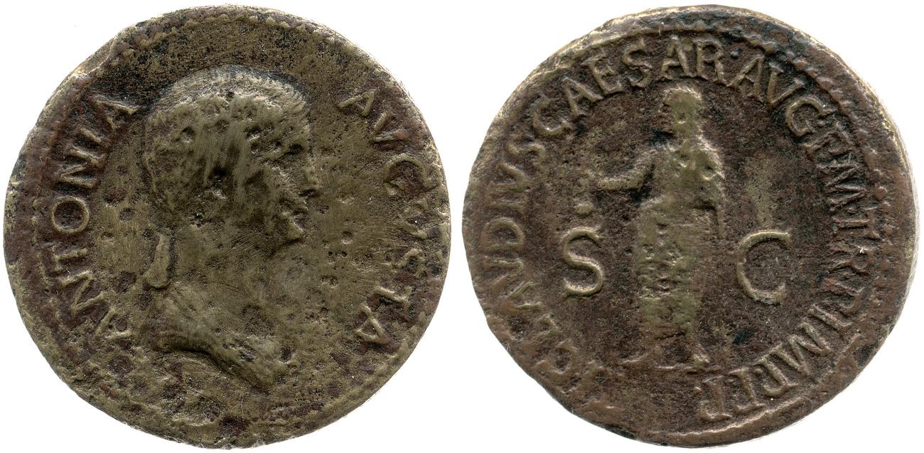 RIC I (second edition) Claudius 104, аверс, bm