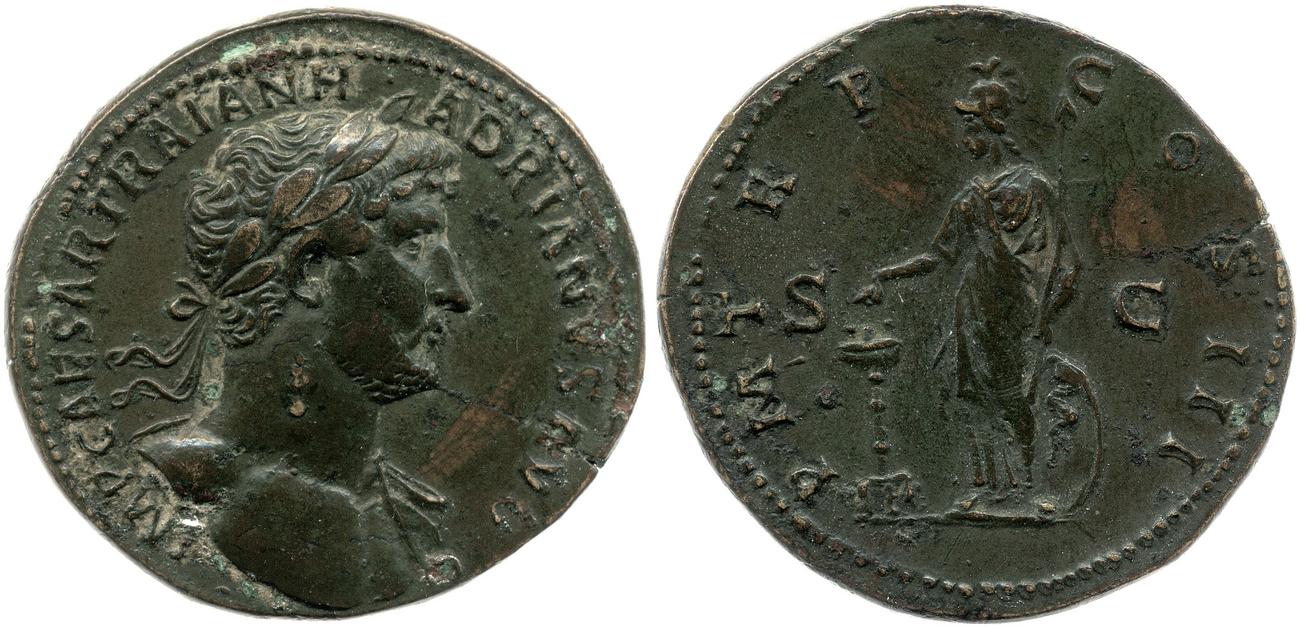 RIC II, Part 3 (second edition) Hadrian 665, аверс, Британский музей