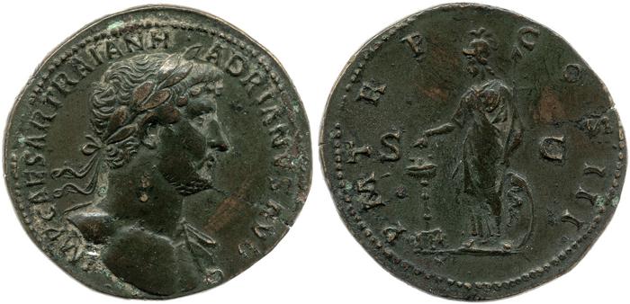 RIC II, Part 3 (second edition) Hadrian 665, реверс, Британский музей