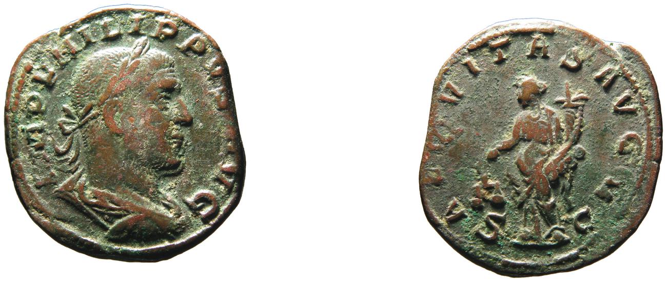 RIC IV Philip I 166C, аверс, Британский музей
