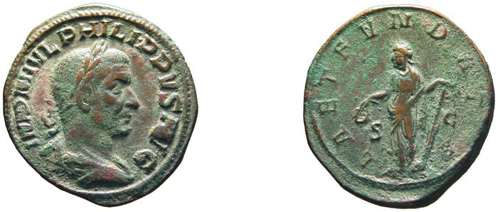 RIC IV Philip I 175A, реверс, bm