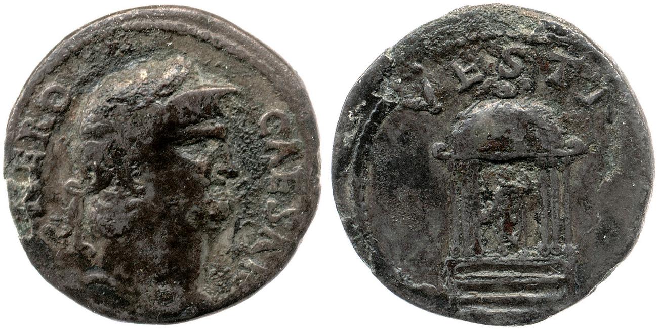 RIC I (second edition) Nero 62, аверс, bm