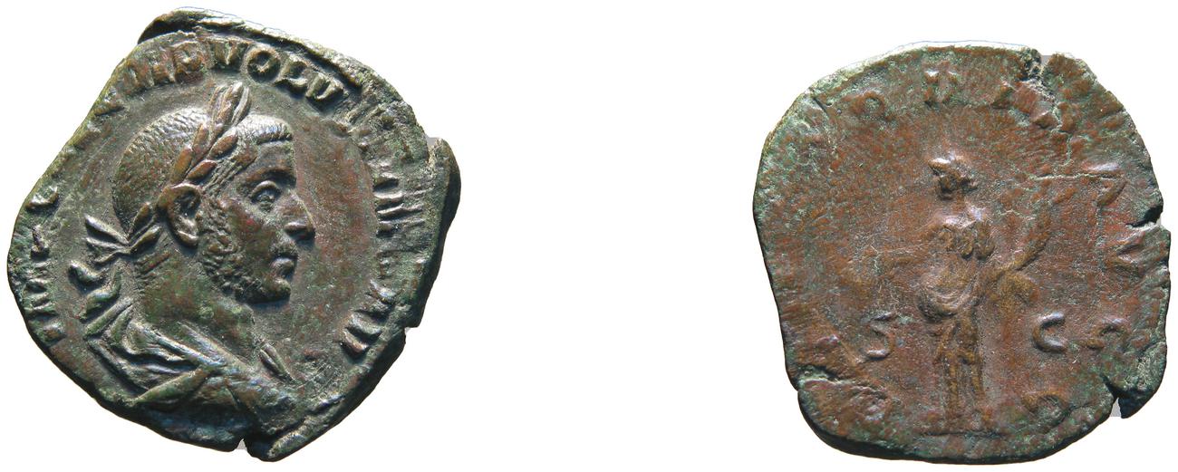 RIC IV Volusian 249A, аверс, bm