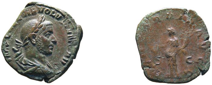 RIC IV Volusian 249A, реверс, bm