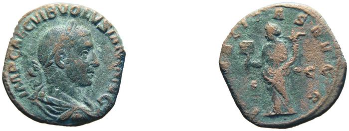 RIC IV Volusian 254A, реверс, bm