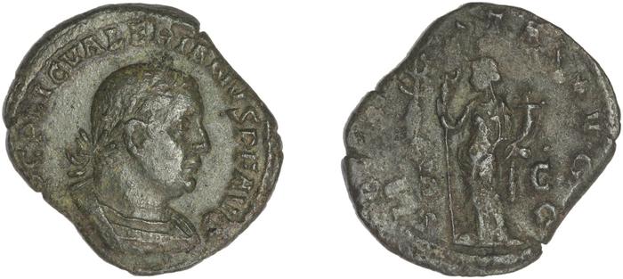 RIC V Valerian 157, реверс, bm