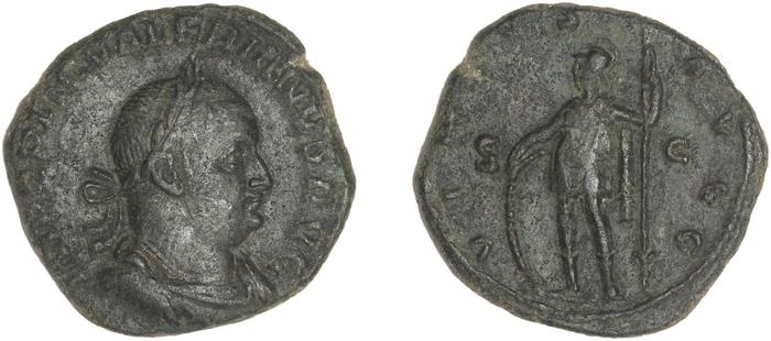 RIC V Valerian 182, реверс, bm