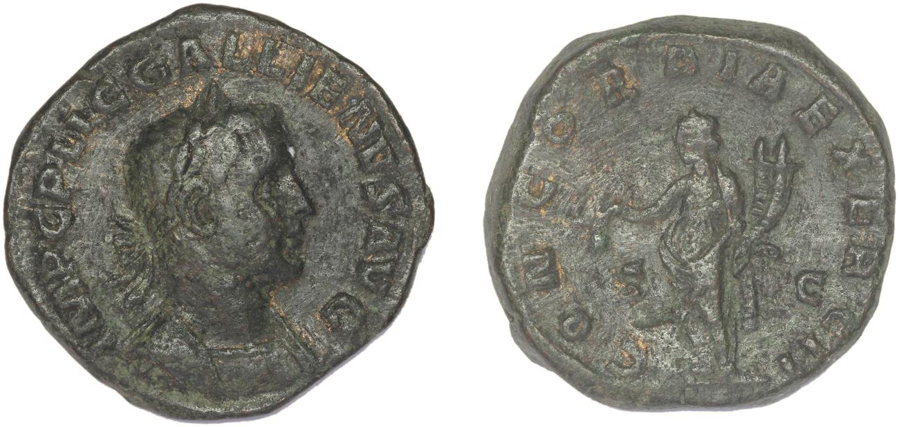 аверс RIC V Gallienus (joint reign) 209
