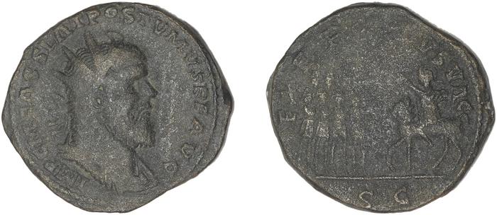 RIC V Postumus 117, реверс, bm