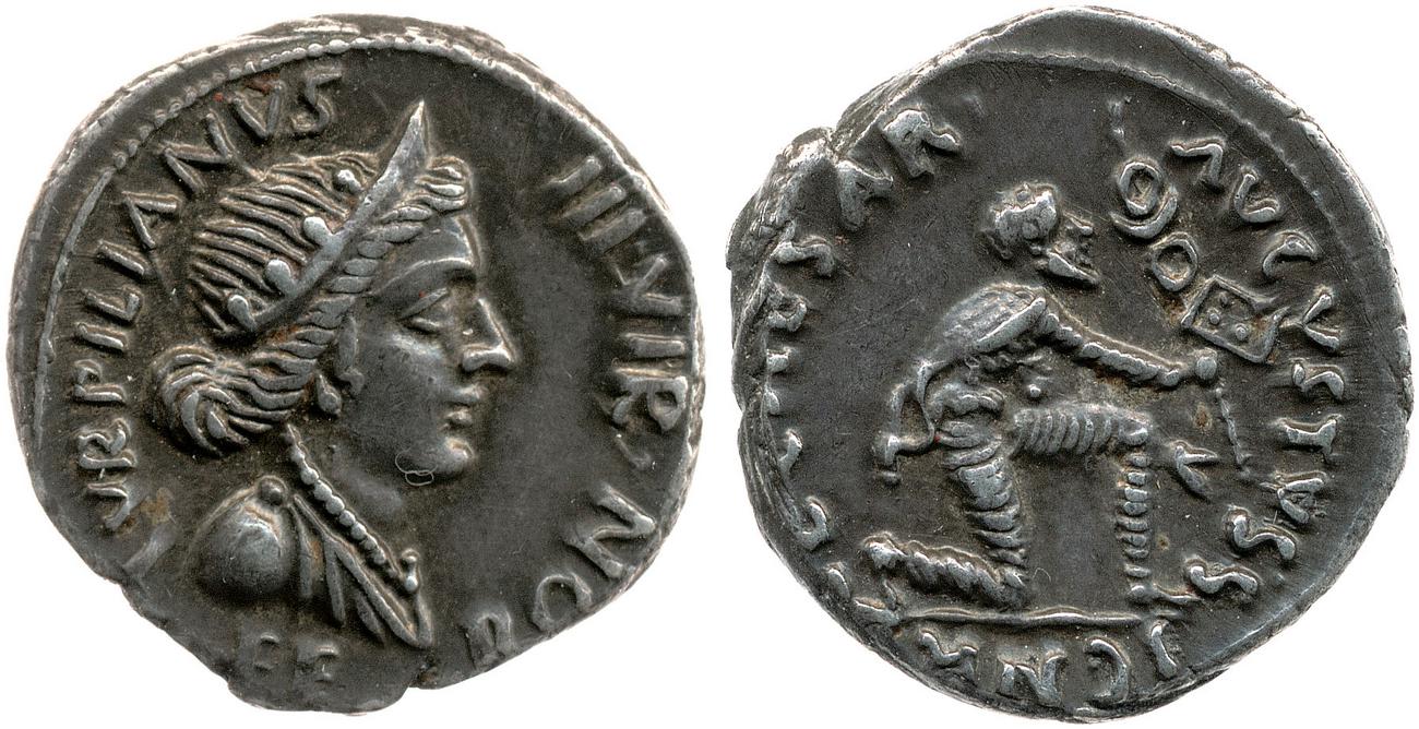 RIC I (second edition) Augustus 288, аверс, bm