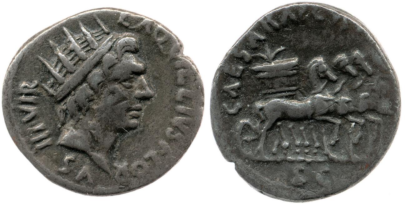 RIC I (second edition) Augustus 303, obverse, bm