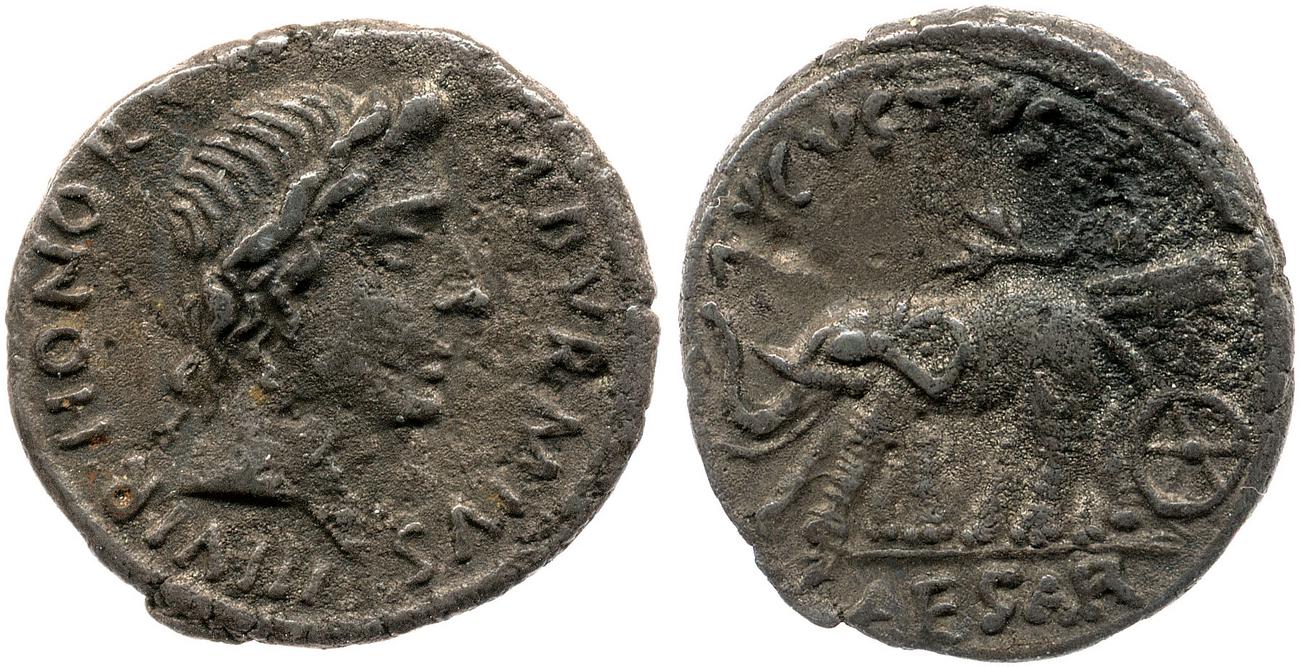 RIC I (second edition) Augustus 311, obverse, bm