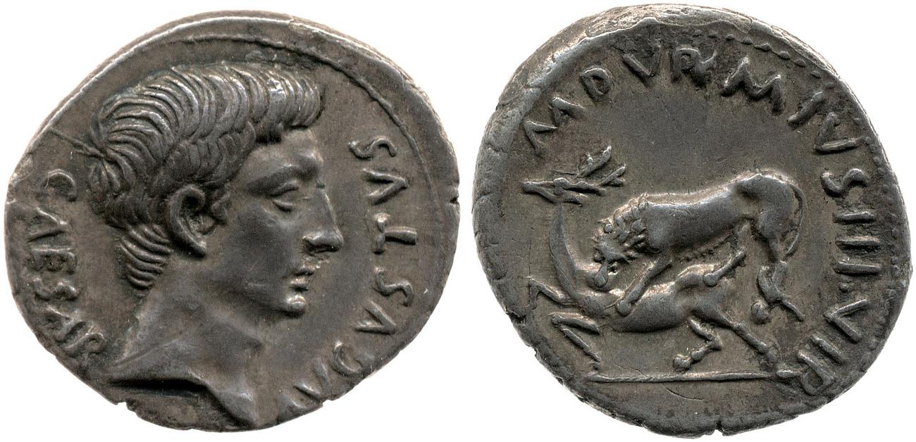 RIC I (second edition) Augustus 318, obverse, bm