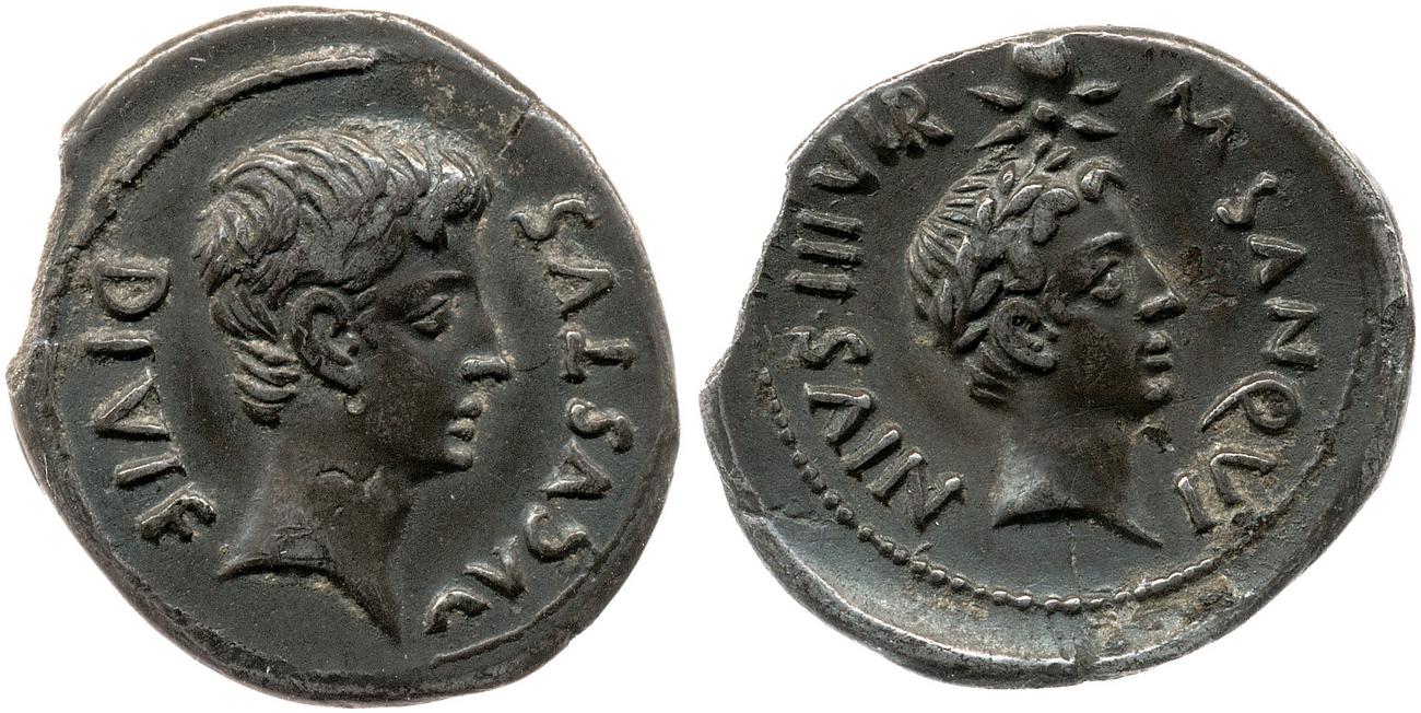RIC I (second edition) Augustus 338, аверс, bm